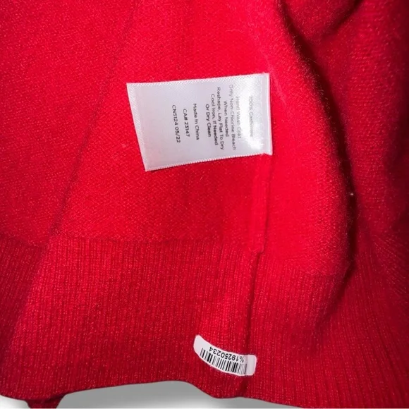 TALBOTS Audrey Cashmere Sweater - 2X Red Pop - Picture 8 of 11